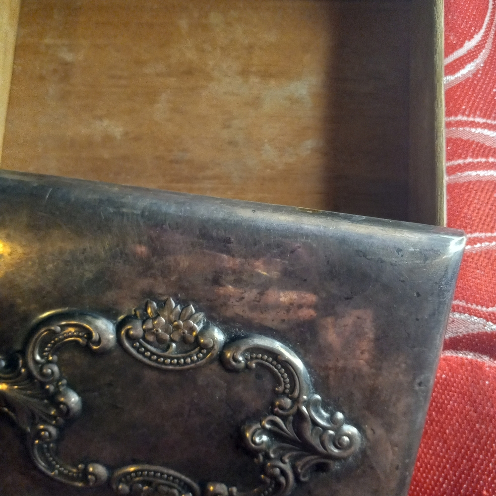 Wallace 263 Silver Antique Jewelry Box. Needs Polish To Buyers Liking - Picture 6 of 7